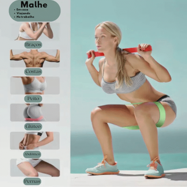 Kit com 5 Faixas Elásticas Miniband para Treino Funcional, Pilates e Academia - Image 2